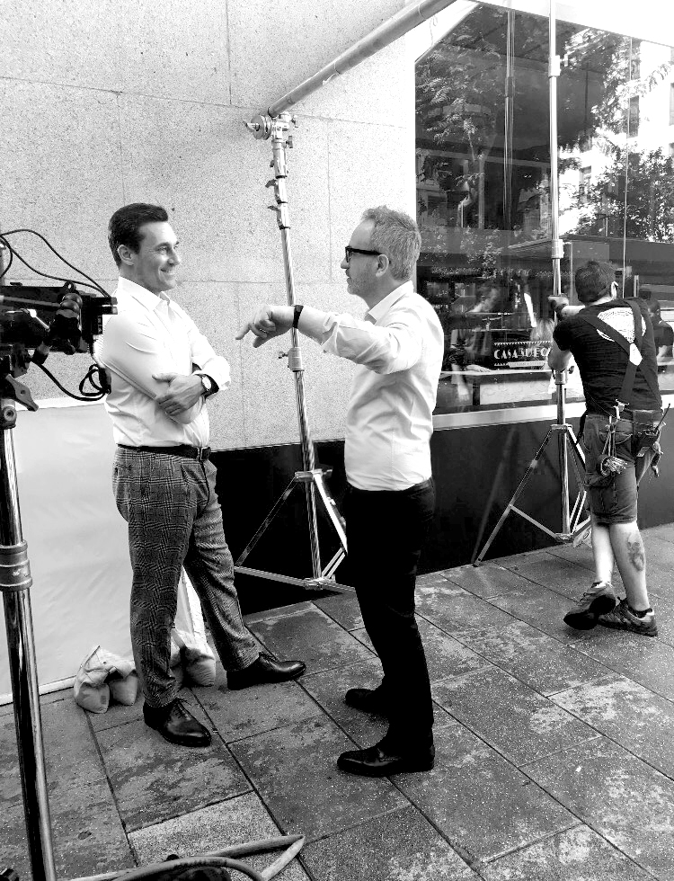 Jean-Claude Thibaut directing on set